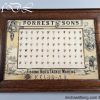 Antique Oak Framed Display of 72 Trout Flies Forrest of Kelso