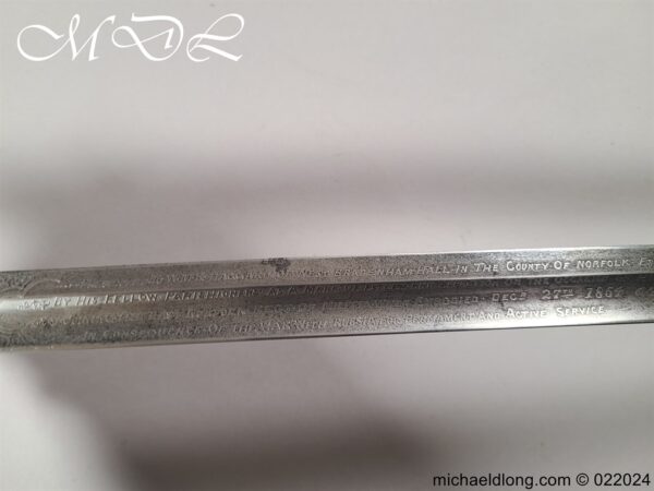 Norfolk Regiment Of Militia Presentation Officers Sword - Image 18