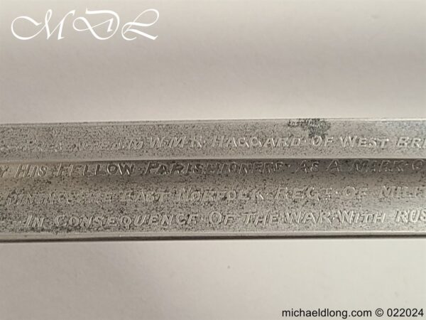 Norfolk Regiment Of Militia Presentation Officers Sword - Image 17