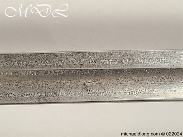 Norfolk Regiment Of Militia Presentation Officers Sword - Image 15
