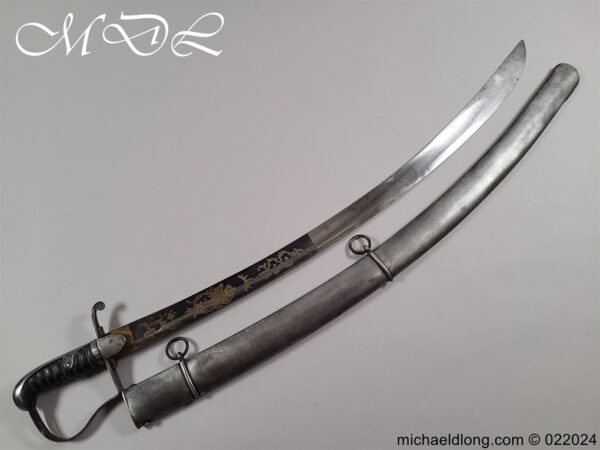 British 1796 Blue and Gilt Light Officers Cavalry Sword