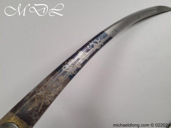 British 1796 Blue and Gilt Light Officers Cavalry Sword - Image 14