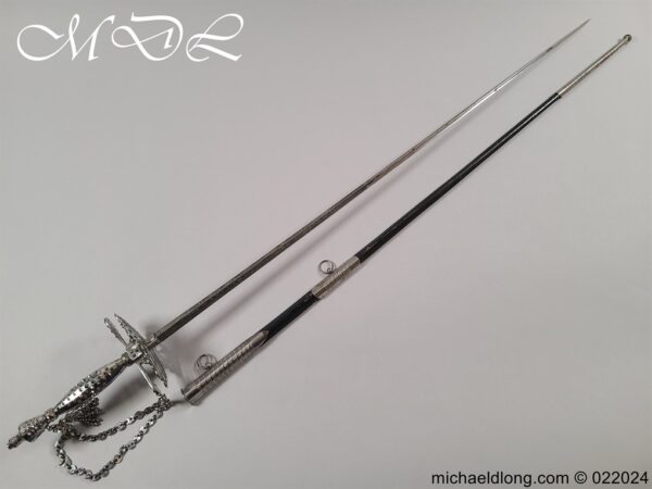 English 19th Century Cut Steel Court Sword