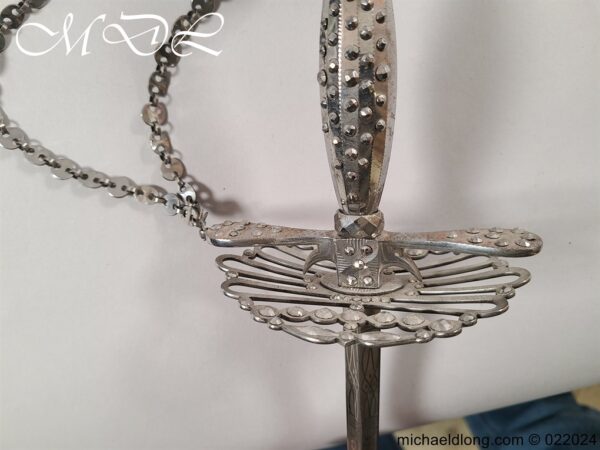 English 19th Century Cut Steel Court Sword - Image 11