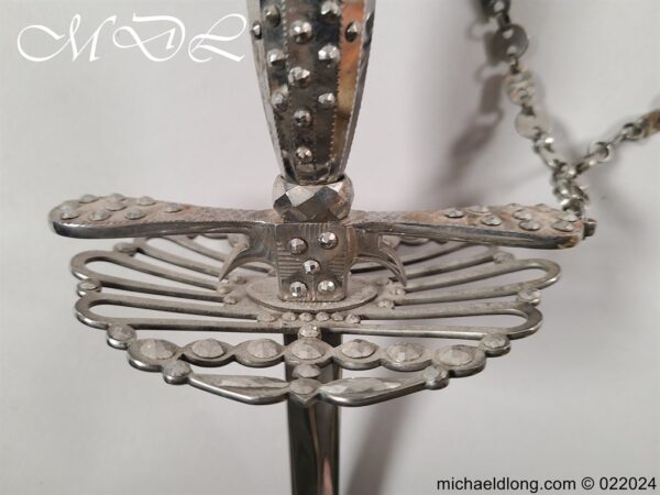 English 19th Century Cut Steel Court Sword - Image 5