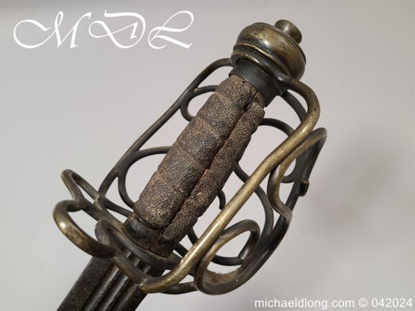 English Brass Hilted Broadsword c.1740 - Image 8