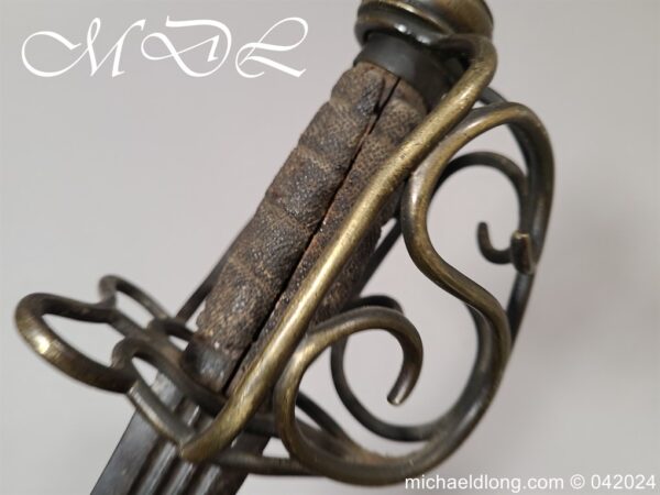English Brass Hilted Broadsword c.1740 - Image 7