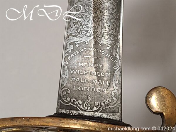British 1845 Officers Sword by Wilkinson Patent Tang - Image 17
