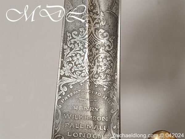 British 1845 Officers Sword by Wilkinson Patent Tang - Image 16