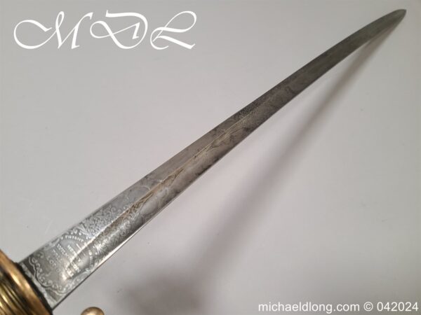 British 1845 Officers Sword by Wilkinson Patent Tang - Image 12