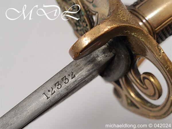 British 1845 Officers Sword by Wilkinson Patent Tang - Image 11