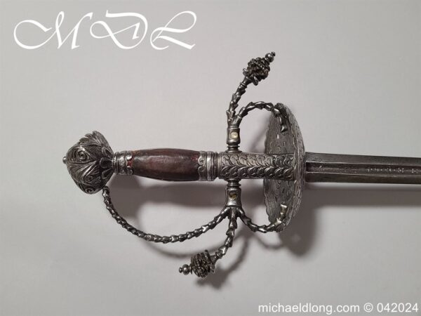 German Cup Hilt Rapier c 1620 - Image 2