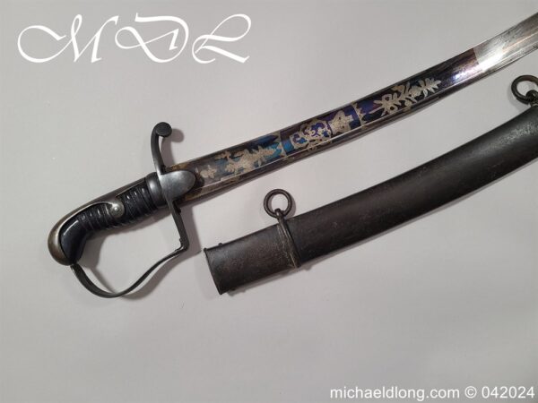 British 1796 Light Cavalry Sword by RUNKEL Blue and Gilt - Image 2