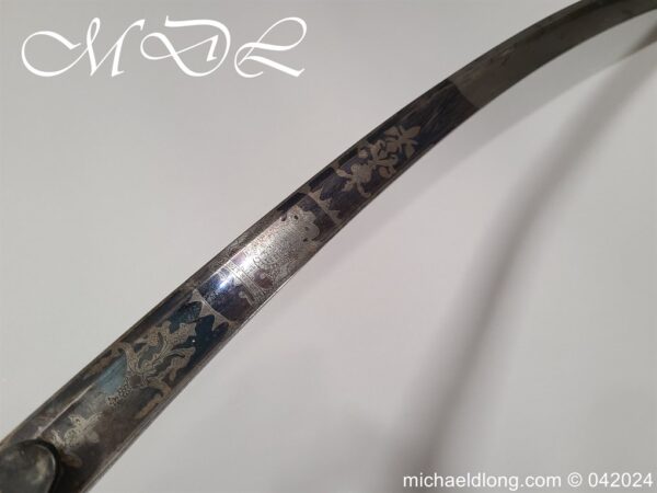 British 1796 Light Cavalry Sword by RUNKEL Blue and Gilt - Image 10