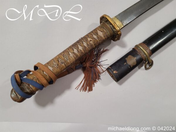 WW2 Japanese Officers Sword with Knot Signed - Image 27