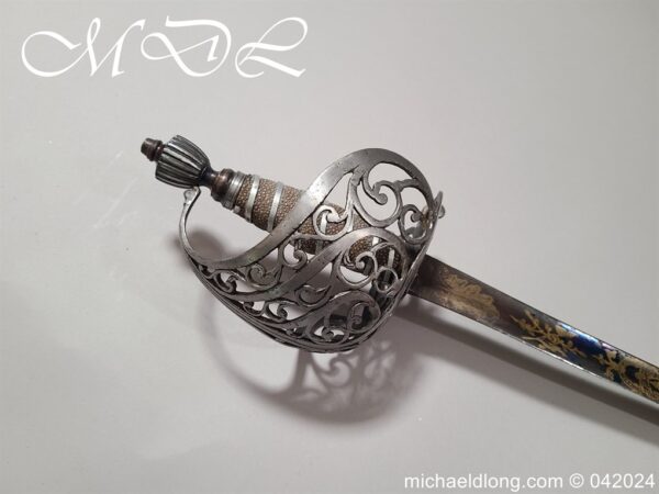 British Blue and Gilt Cavalry Officers Sword c 1790 - Image 2