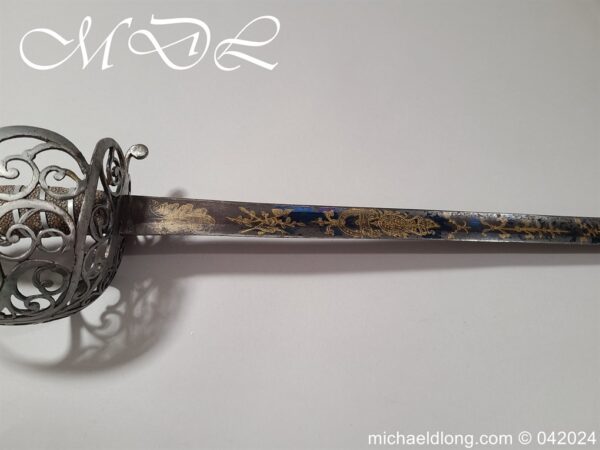 British Blue and Gilt Cavalry Officers Sword c 1790 - Image 33