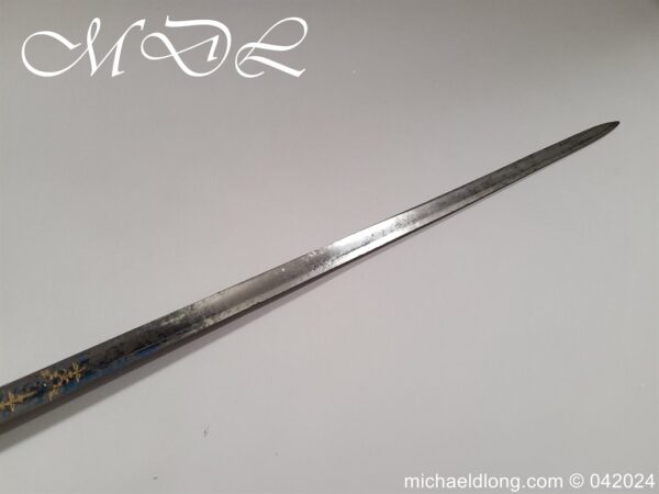 British Blue and Gilt Cavalry Officers Sword c 1790 - Image 32