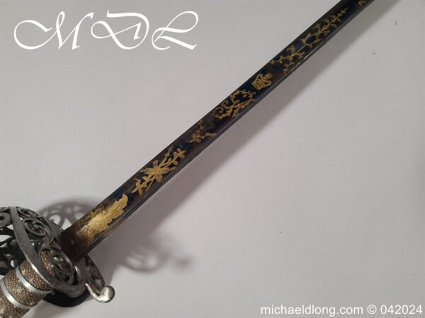 British Blue and Gilt Cavalry Officers Sword c 1790 - Image 29