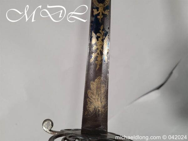 British Blue and Gilt Cavalry Officers Sword c 1790 - Image 26
