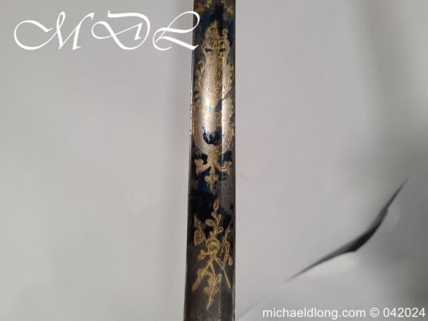 British Blue and Gilt Cavalry Officers Sword c 1790 - Image 25