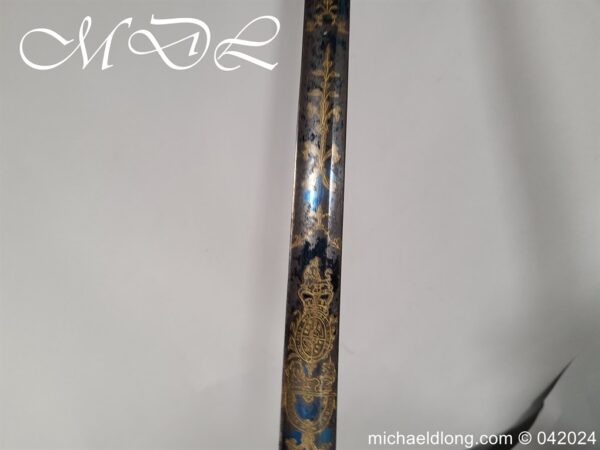 British Blue and Gilt Cavalry Officers Sword c 1790 - Image 24