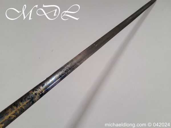 British Blue and Gilt Cavalry Officers Sword c 1790 - Image 23