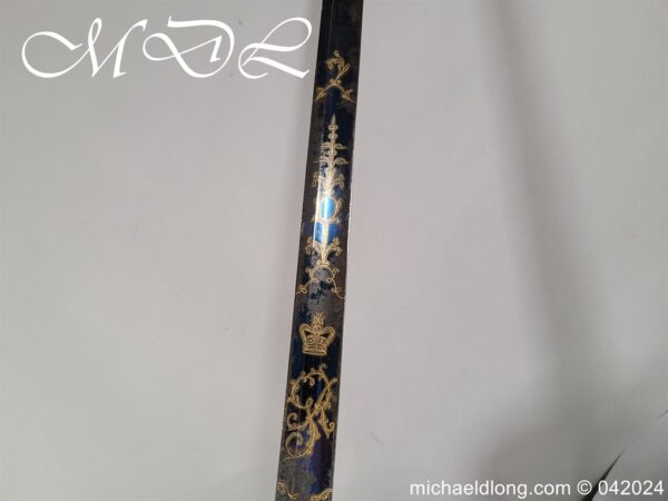 British Blue and Gilt Cavalry Officers Sword c 1790 - Image 20