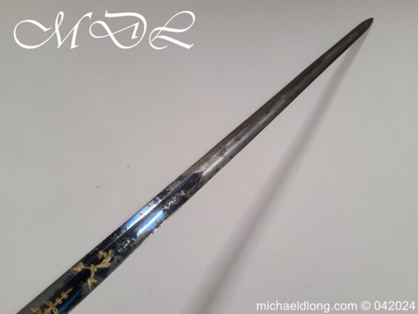British Blue and Gilt Cavalry Officers Sword c 1790 - Image 19