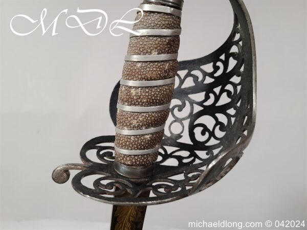 British Blue and Gilt Cavalry Officers Sword c 1790 - Image 11