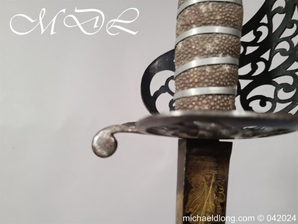British Blue and Gilt Cavalry Officers Sword c 1790 - Image 10