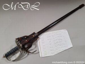 British Edward 8th 60th Rifles Officers Sword