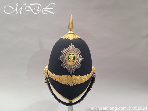 Ayrshire Yeomanry Officers Blue Cloth Helmet