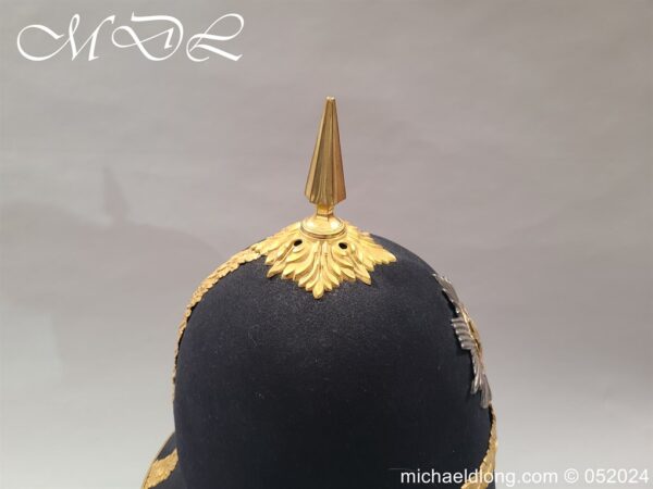 Ayrshire Yeomanry Officers Blue Cloth Helmet - Image 13