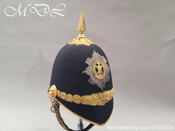 Ayrshire Yeomanry Officers Blue Cloth Helmet - Image 8