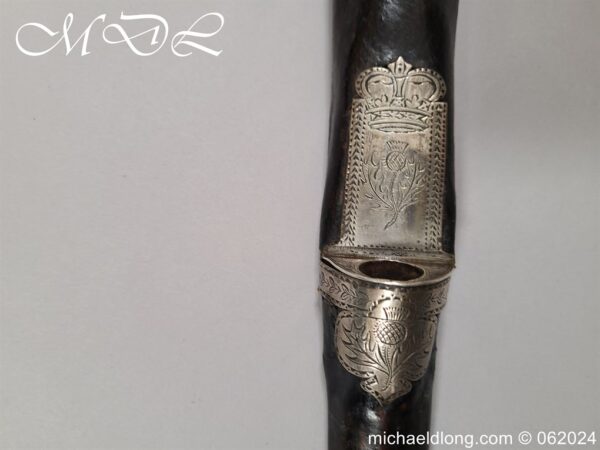 Scottish 18th Century Silver Mounted Dirk - Image 24