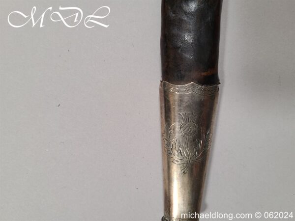Scottish 18th Century Silver Mounted Dirk - Image 22