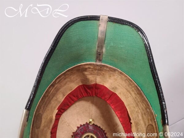Victorian South Lancashire Regiment 1st Volunteers Blue Cloth Helmet - Image 6