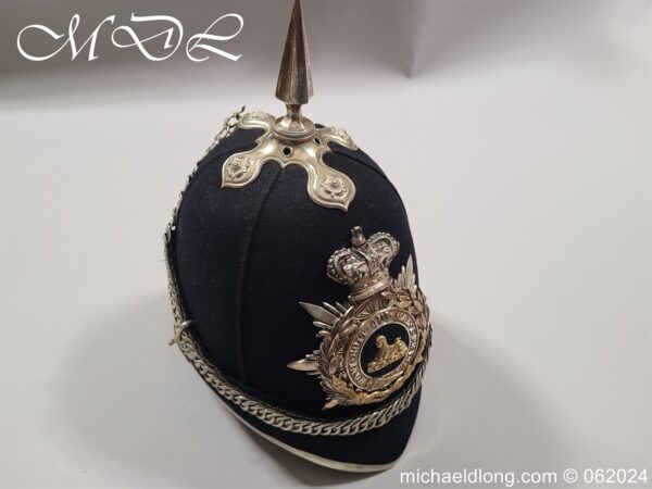 Victorian South Lancashire Regiment 1st Volunteers Blue Cloth Helmet