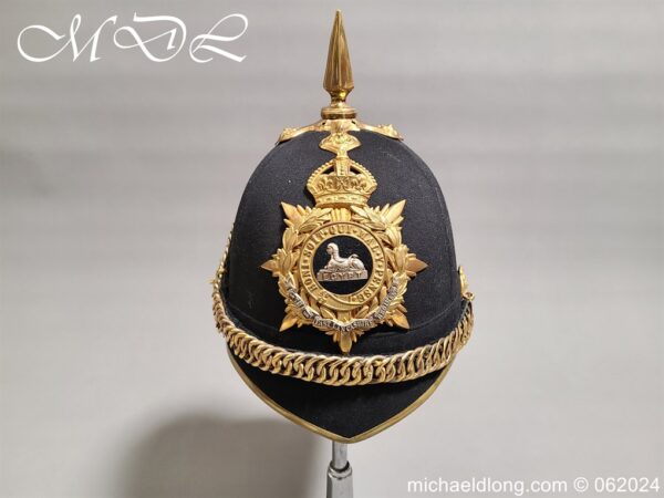 Edwardian officers East Lancashire Regiment Blue Cloth Helmet