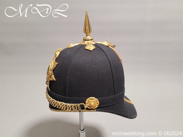 Edwardian officers East Lancashire Regiment Blue Cloth Helmet - Image 8