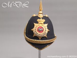 Victorian Officers Royal Lancaster Regiment Blue Cloth Helmet