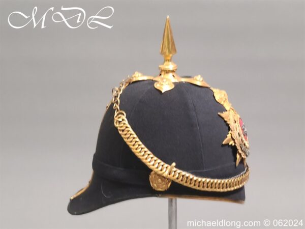 Victorian Officers Royal Lancaster Regiment Blue Cloth Helmet - Image 11