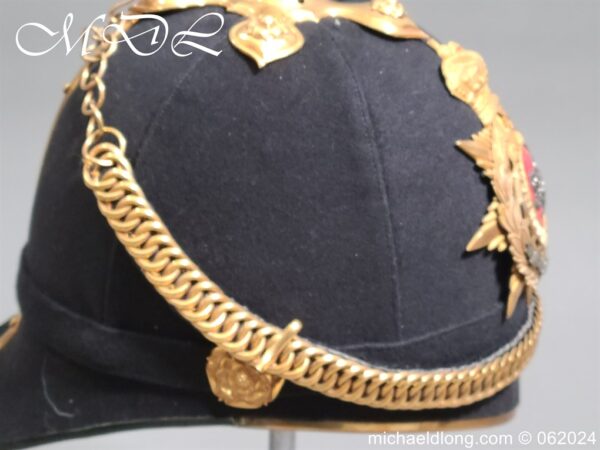 Victorian Officers Royal Lancaster Regiment Blue Cloth Helmet - Image 10