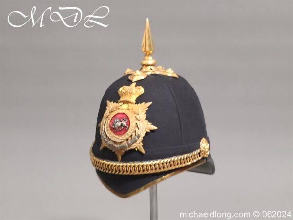 Victorian Officers Royal Lancaster Regiment Blue Cloth Helmet - Image 4
