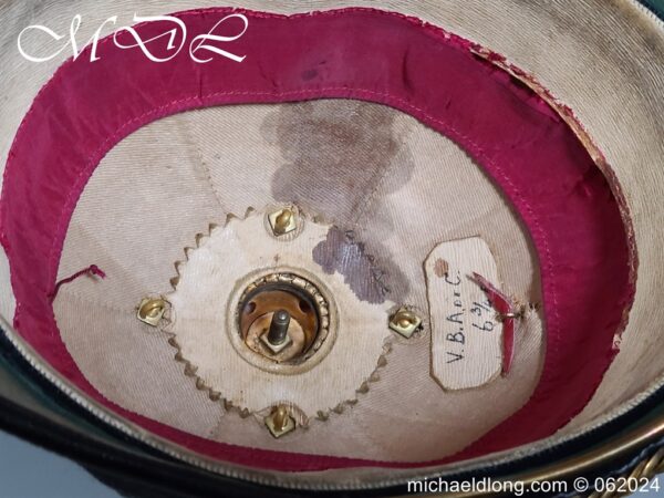 Victorian Officers Royal Lancaster Regiment Blue Cloth Helmet