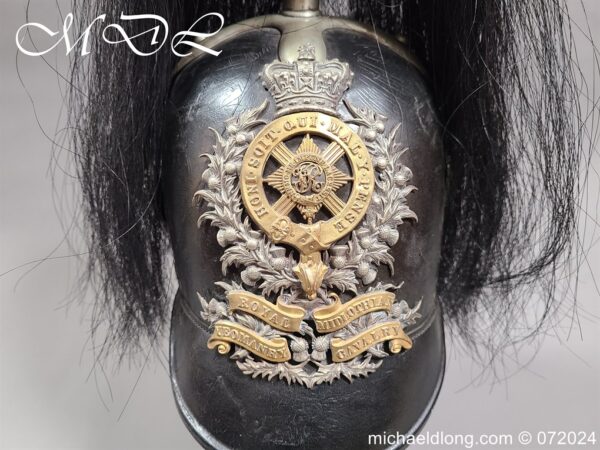 Royal Midlothian Yeomanry Officers Cavalry Helmet - Image 2
