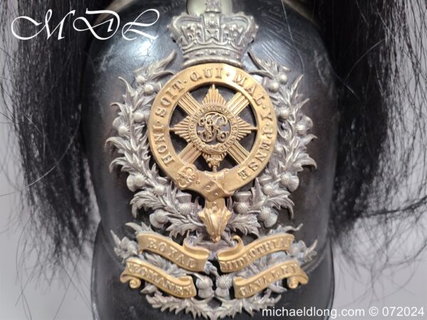 Royal Midlothian Yeomanry Officers Cavalry Helmet - Image 19