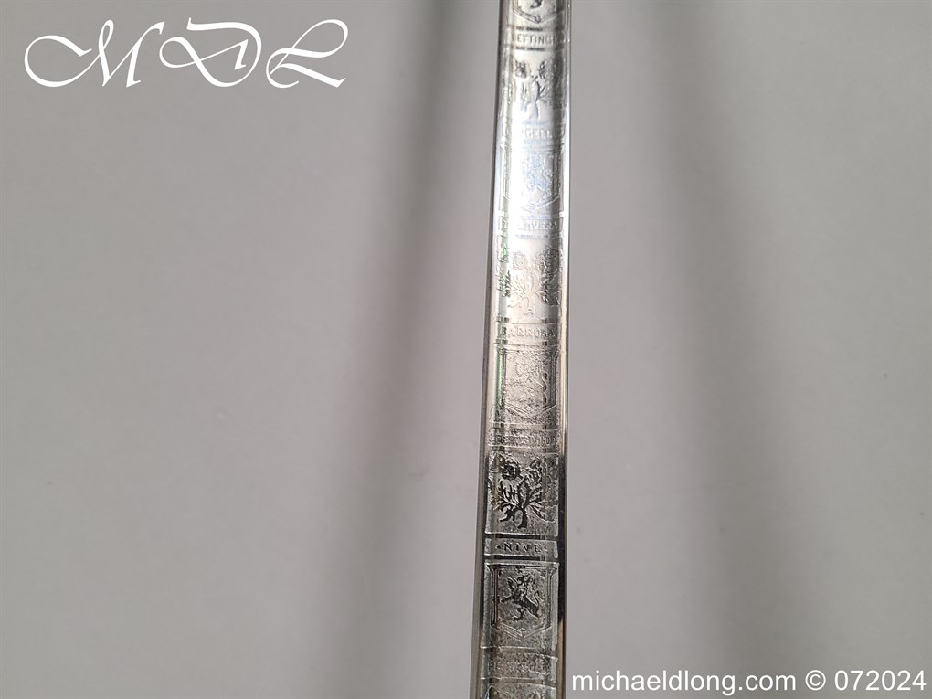 Scots Guards Sword Named to Major Lord Hesketh WW2 - Image 12
