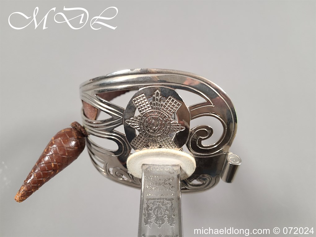 Scots Guards Sword Named to Major Lord Hesketh WW2 - Image 9